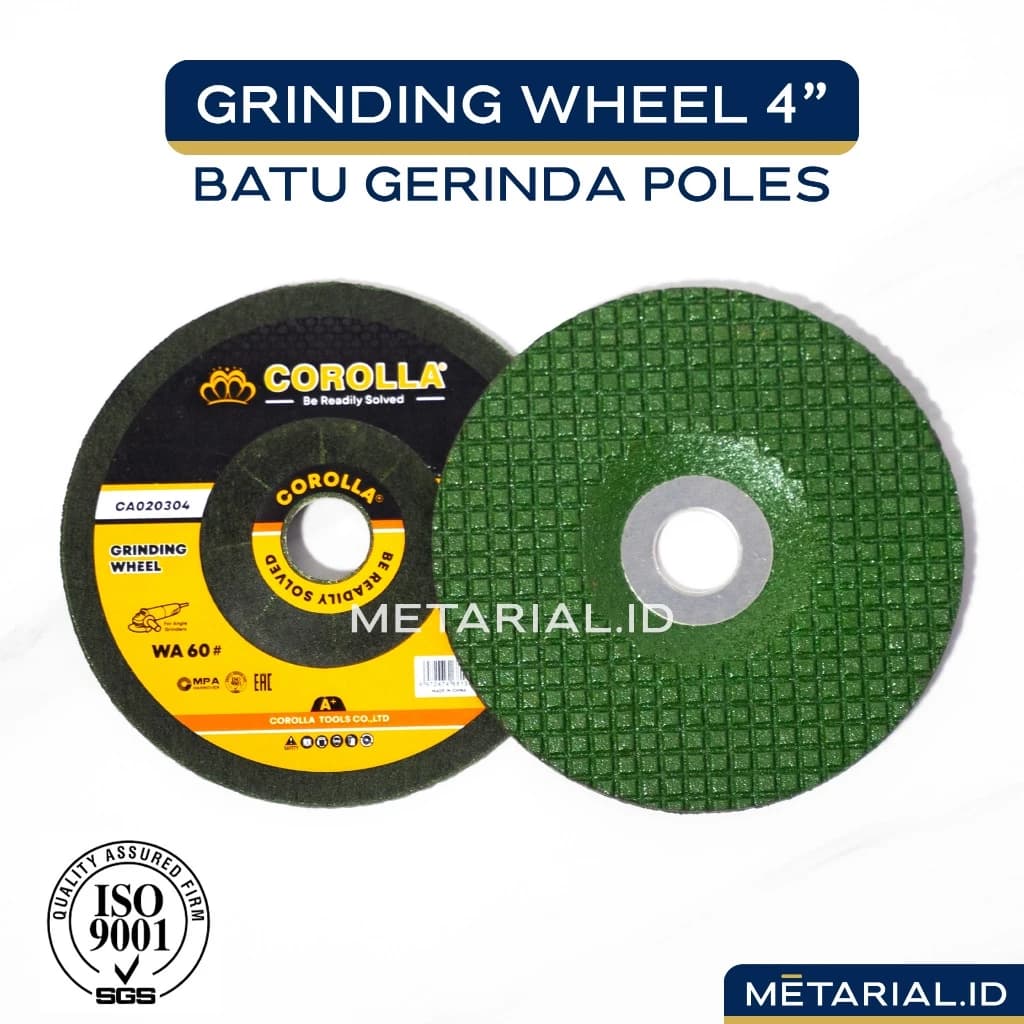 Batu Poles Mata Gerinda 4" Inchi Corolla | Grinding Wheel | Grinda Potong | 100x2.5x16mm