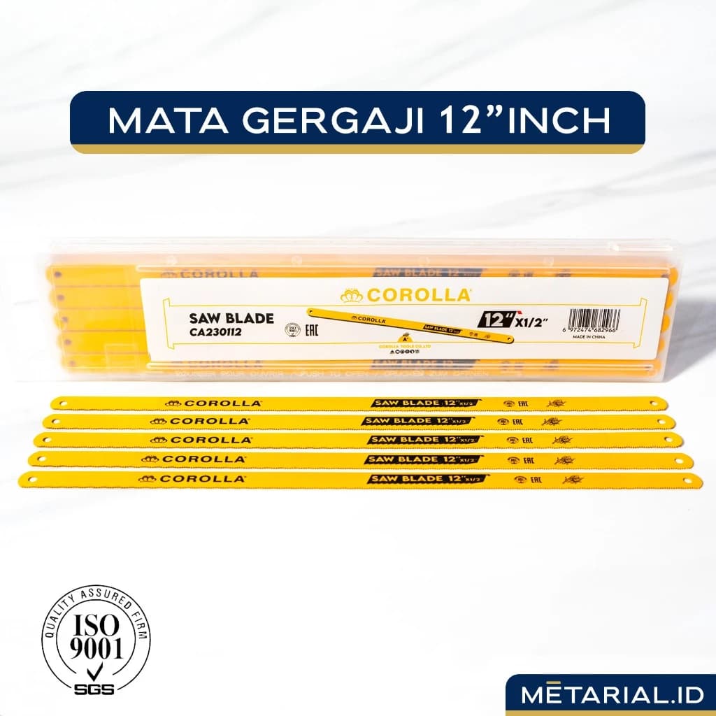 COROLLA Mata Gergaji Besi 12" Inch Fleksibel | Saw Blade 12inchi | Kayu Plastik Besi