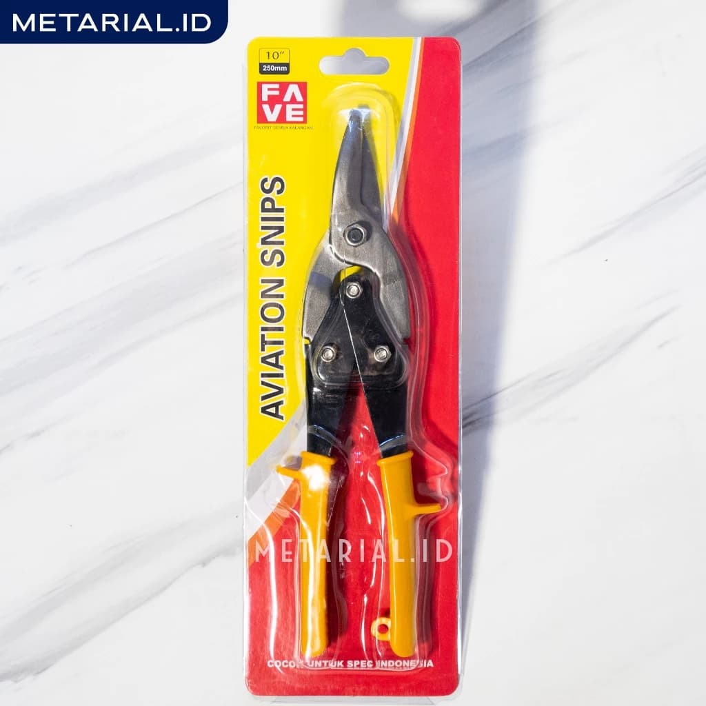 Gunting Baja Ringan / Seng / Dahan / AVIATION SNIPS 10" Inchi FAVE - Alat Potong Serba Guna