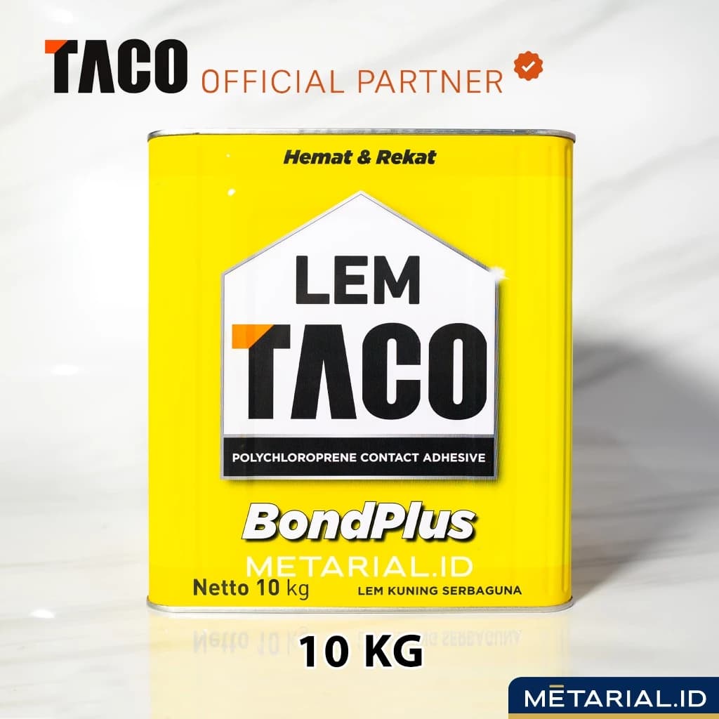 Lem TACO Bond Plus 10 KG Serba Guna | Lem Kuning HPL | Lantai | Karpet | Kayu | Vinyl | SPC
