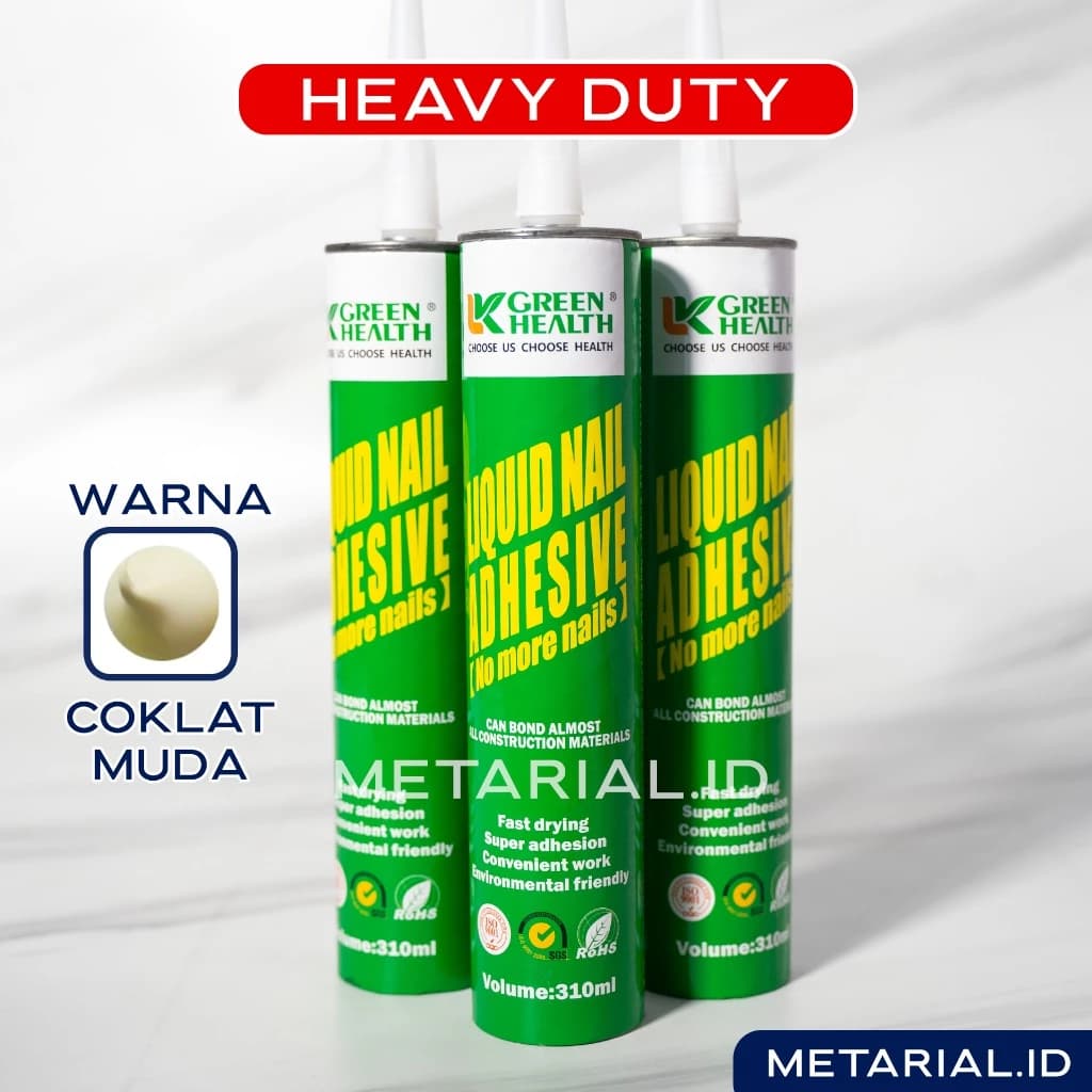 Liquid Nail Adhesive Netral PEREKAT WPC/KAYU/BETON/WALLBOARD/WALLPANEL | COKLAT MUDA