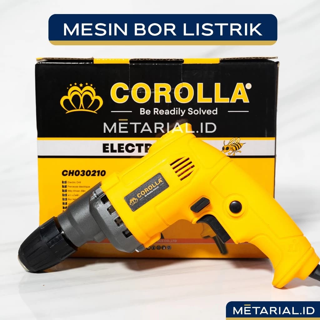 Mesin Bor Listrik Besi Kayu 10 mm - Electric Drill COROLLA 500W Beton & Tembok