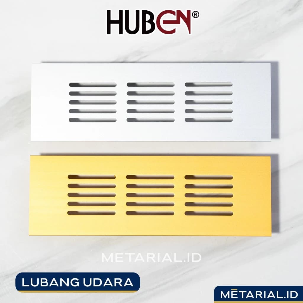 Huben Lubang Udara Aluminium LUA-50 Kitchen Set - Cabinet Air Vent - Ventilasi Hawa Lemari 5x15 Cm