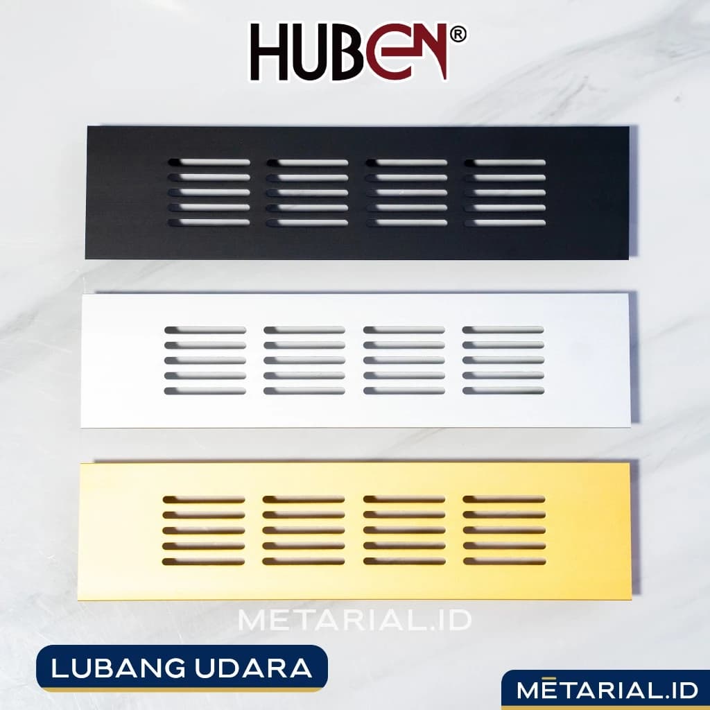 HUBEN LUBANG UDARA ALUMINIUM LUA-50 Kitchen Set - Cabinet Air Vent - Ventilasi Hawa Lemari - 5x20 cm