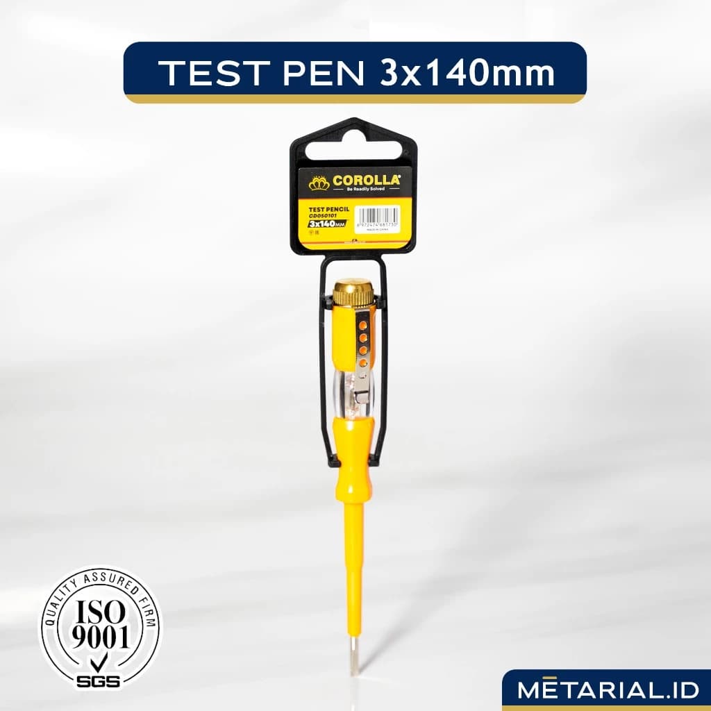 Test Pen/Tespen Obeng COROLLA Tester Pencil Arus Listrik Alat Deteksi Cek Ukur Kabel Putus
